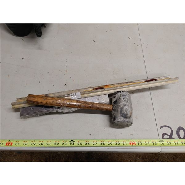 Large Rubber Mallet + Level + Brackets