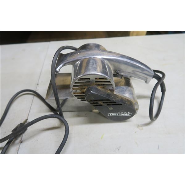 Metal Toolbox w/ Craftsman Belt Sander