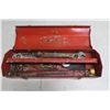 Image 2 : Red Metal Toolbox (19x7x5in.) full of Combination Wrenches