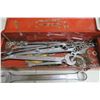 Image 4 : Red Metal Toolbox (19x7x5in.) full of Combination Wrenches