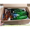 Image 1 : Box of Green and Brown Grolsch Glass Beer Bottles
