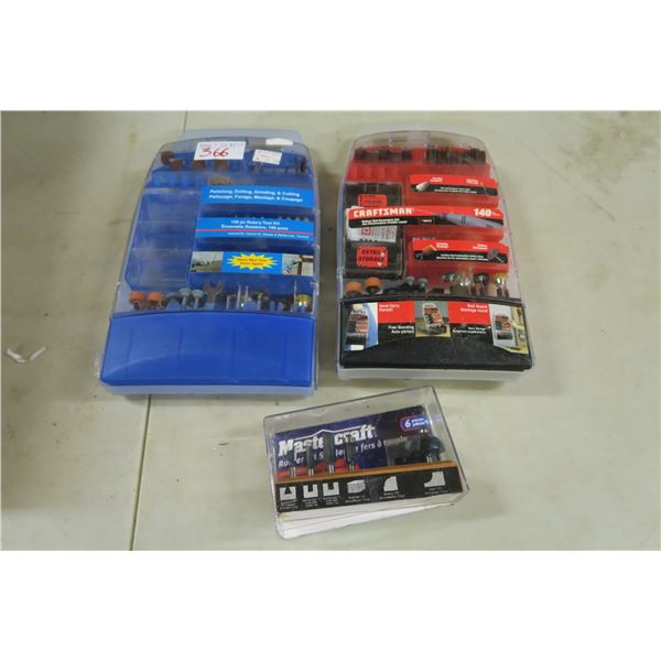Lot of Dremel Bits & Some Router Bits