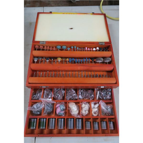 Wood Box w/ Dremel Bit Set