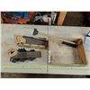 Image 1 : Wooden Fruit Box, 2 Saws With Miter Boxes and Snow Brush