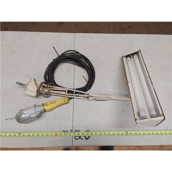 Trouble Light and Vintage Adjustable Bench Lamp