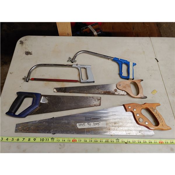 3 Wood Saws 2 Hack Saws