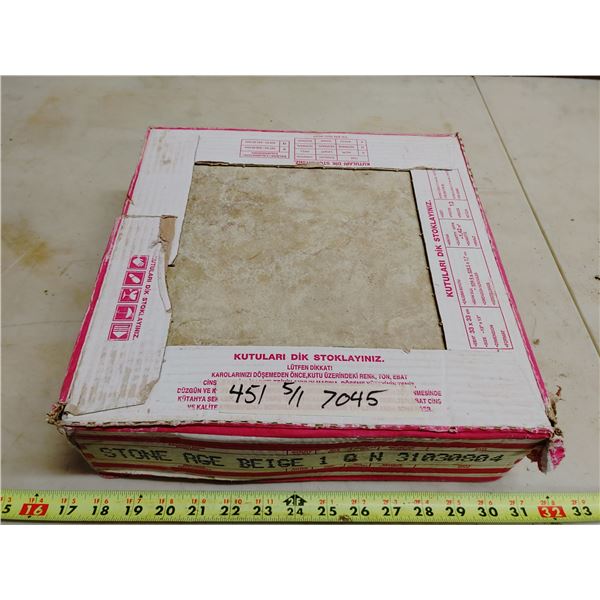 Full Box (13) 13” Stone Age Beige Ceramic Tiles