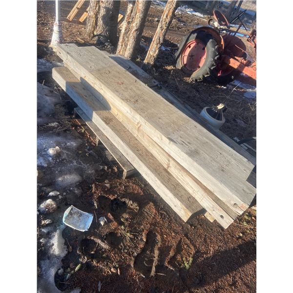 5 Laminated Wooden Beams 100" X 16" X 5"