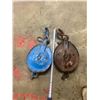 Image 1 : 2 - Large Pulleys C/W Hooks Total Length 22"