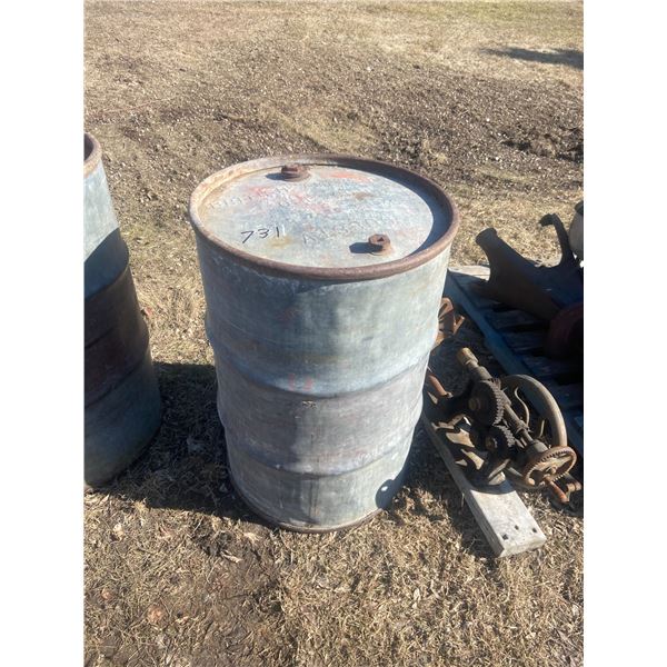 45 Gallon Steel Barrel British American Oil Company