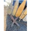Image 2 : Lot of 5 Oars, Ski, Anchor, Gaff
