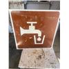 Image 1 : Water Tap Sign Metal - 24" X 23"