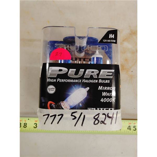 H4 Pure 4000K Replacement Bulbs New