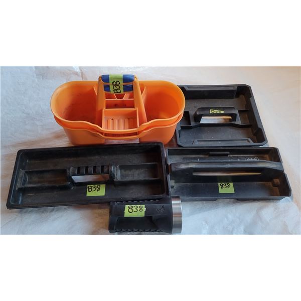 Plastic Totes and Flashlight (uses D cell)