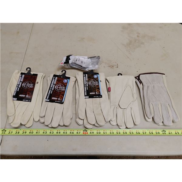 5 Pairs of Gloves and 1 Safety glasses
