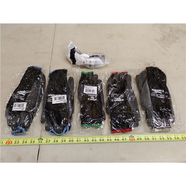 5 Pairs of Gloves and 1 Safety glasses
