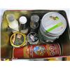 Image 2 : TIN WITH ASST. SHOE POLISH, BRUSHES, ETC.