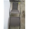 Image 2 : WICKER LOOK PATIO CHAIR WITH FOOTSTOOL