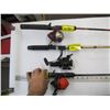 Image 2 : 2 CLOSE FACED SPINNING REELS & RODS & 1 OPEN FACED SPINNING REEL & ROD