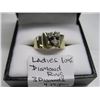 Image 2 : LADIES 10KT DIAMOND RING WITH 3 DIAMONS, 4.25 GRAMS, SZ 7 3/4