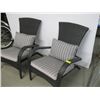 Image 2 : PAIR OF WICKER LOOK PATIO CHAIRS