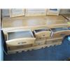 Image 2 : OAK 9 DRAWER TRIPLE MIRRORED DRESSER