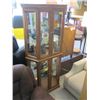 Image 2 : GLASS OAK LIGHTED GLASS DOOR DISPLAY CASE