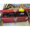 Image 1 : SMALL RED TOOLBOX WITH ASST. CONTENTS