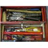 Image 2 : SMALL RED TOOLBOX WITH ASST. CONTENTS