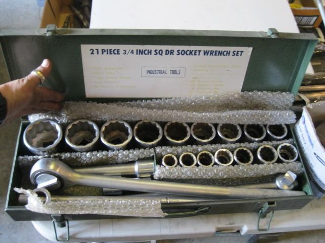 Martin Sprocket #X21K-21 Piece, 1" Drive, Standard, 12 Point Socket Set In Metal Box