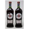 Image 1 : 2 BOTTLES OF MARTINI VERMOUTH ROSSO 500ML 15% ALC