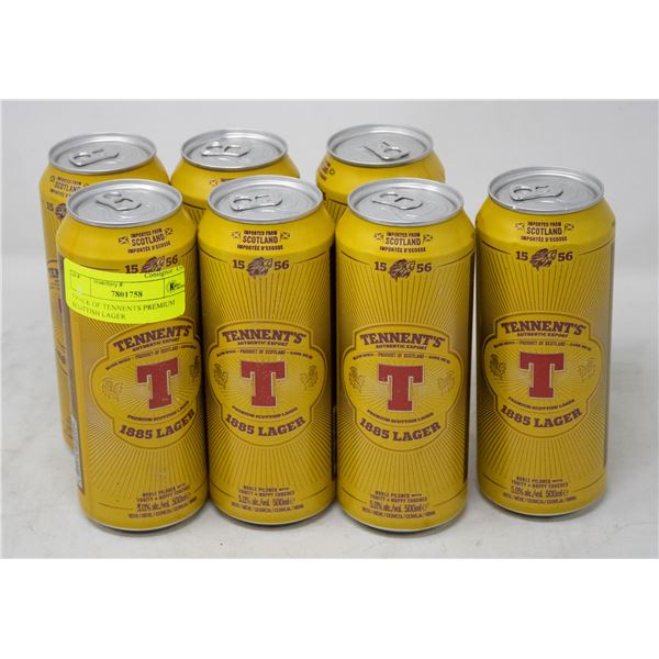 7 PACK OF TENNENTS PREMIUM SCOTTISH LAGER