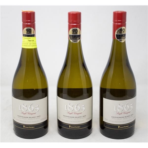 3 BOTTLES OF 1865 SINGLE VINEYARDS SAUVIGNON BLANC