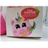 Image 3 : Lot of 2 Pink Unicorn Plush Lunch Pets Lunchboxes