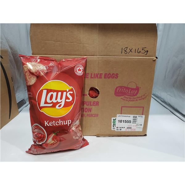 Lays Ketchup Potato Chips (18 x 165g)