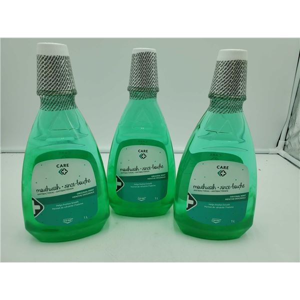 Care+ Original Mint Antiseptic Mouthwash 3X1L