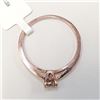 Image 4 : 10K Rose Gold Diamond(0.32Ct,I1,Brown) With A Bypass Shank, Solitaire Ring (~Size 6.5) (~weight 1.08