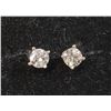 Image 2 : 14K White Gold Diamonds(0.3Ct,I1-I3,F-G) Unisex Cast Stud Earrings (~weight 0.51g), Made in Canada, 