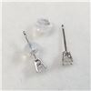 Image 3 : 14K White Gold Diamonds(0.3Ct,I1-I3,F-G) Unisex Cast Stud Earrings (~weight 0.51g), Made in Canada, 