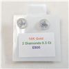 Image 5 : 14K White Gold Diamonds(0.3Ct,I1-I3,F-G) Unisex Cast Stud Earrings (~weight 0.51g), Made in Canada, 