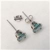 Image 2 : 10K White Gold Moissanites(1.5ct) Lady'S Hand Assembled Stud Earrings (~weight 0.68g), Made in Canad
