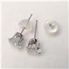 Image 3 : 10K White Gold Moissanites(1.52ct) Lady'S Cast Stud Earrings (~weight 0.72g), Made in Canada, Apprai
