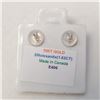 Image 5 : 10K White Gold Moissanites(1.52ct) Lady'S Cast Stud Earrings (~weight 0.72g), Made in Canada, Apprai