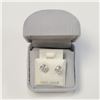 Image 6 : 14K White Gold Moissanites(1.5ct) Stud Earrings (~weight 1.02g), Made in Canada, Appraised Retail $1