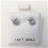 Image 4 : 14K White Gold Diamonds(0.8Ct,Si1-Si2,H-I) Stud Earrings (~weight 0.82g), Made in Canada, Appraised 
