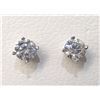 Image 1 : 14K White Gold Diamonds(0.5Ct,Si1-Si2,G-H) Unisex Cast Stud Earrings (~weight 0.5g), Made in Canada,