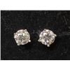 Image 2 : 14K White Gold Diamonds(0.5Ct,Si1-Si2,G-H) Unisex Cast Stud Earrings (~weight 0.5g), Made in Canada,