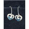 Image 1 : Ladies .925 Silver with .68 Carat Diamonds Heart Shaped Earring set with Appraisal $1000.00