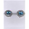 Image 1 : Natural Blue Topaz Solitaire Ladies Earrings Appraisal $890.00