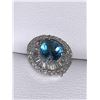 Image 2 : Natural Blue Topaz Solitaire Ladies Earrings Appraisal $890.00